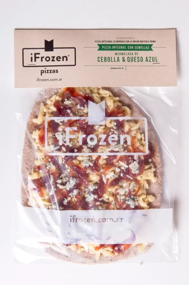 Pizza integral mermelada cebolla queso azul 500 g