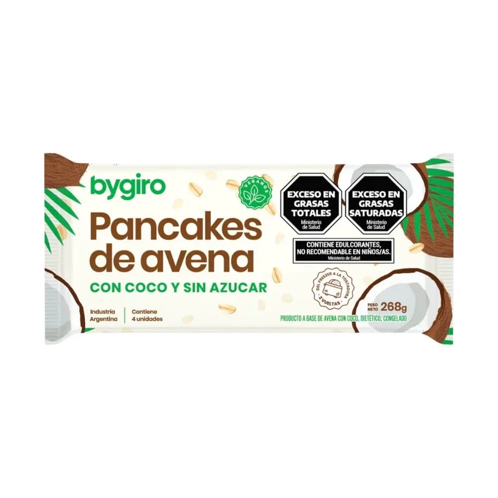 Pancakes coco y aceite de coco 268 g · 4 unidades
