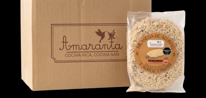 Milanesas de Poroto Alubia y Arroz Yamaní