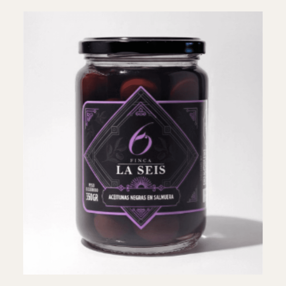 Frasco de aceitunas negras con carozo 350 g