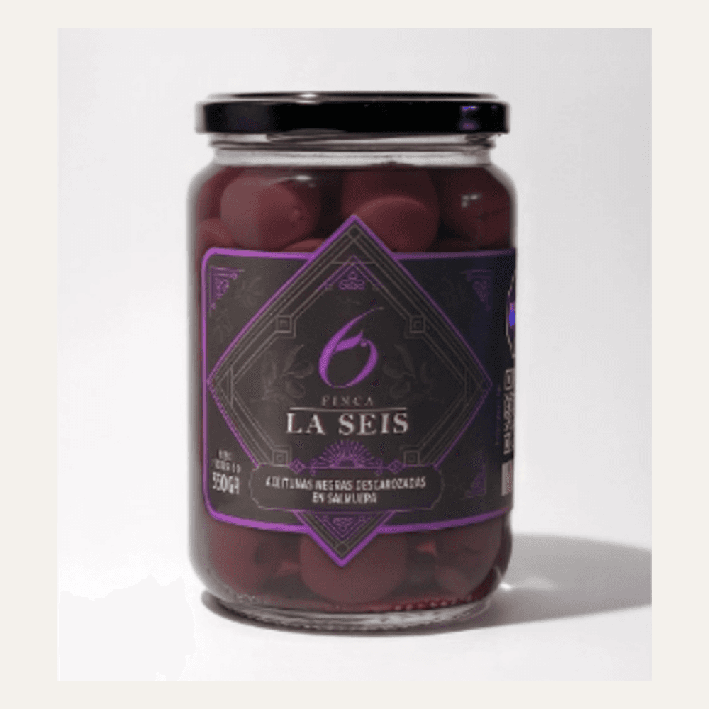 Frasco de aceitunas negras sin carozo 320 g