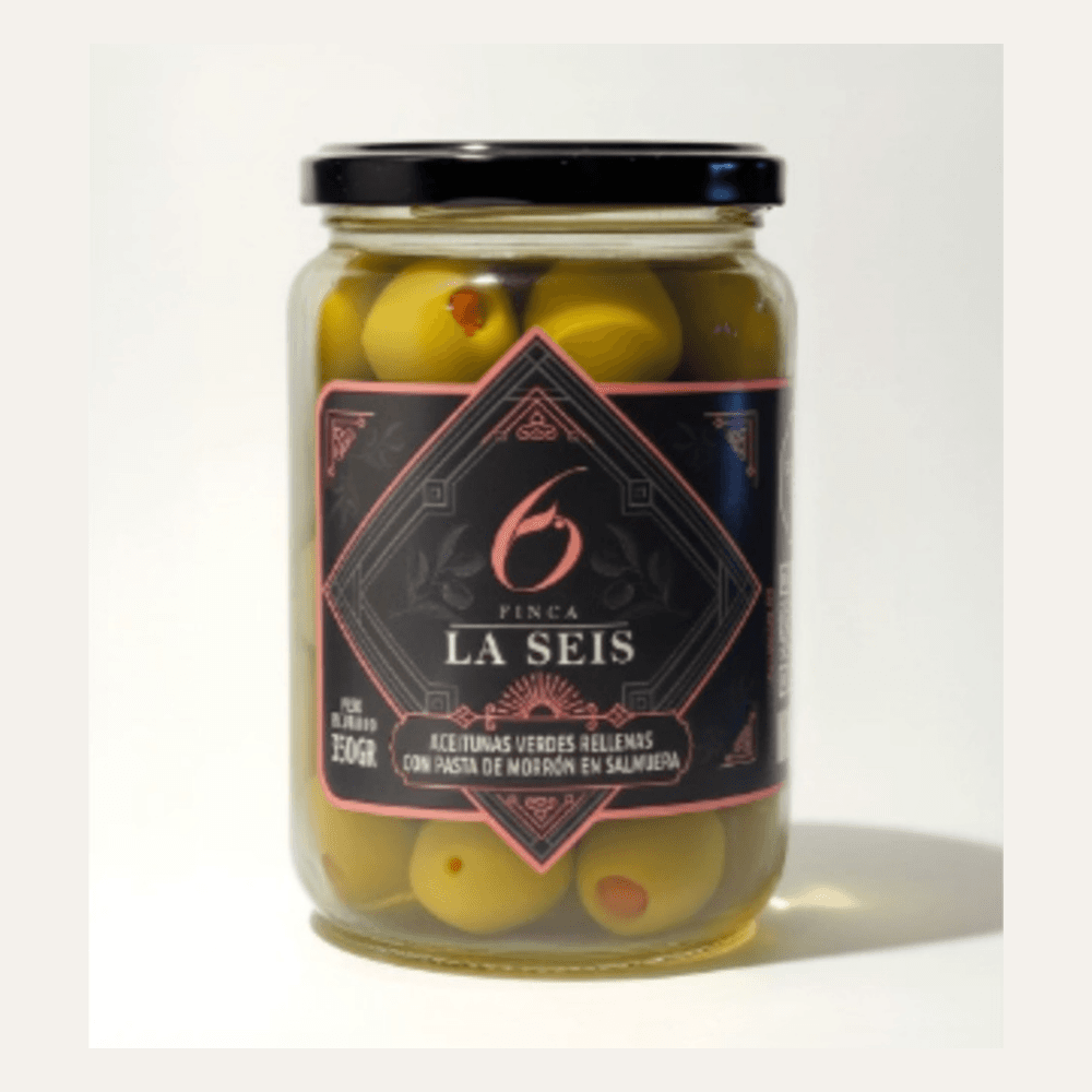 Frasco de aceitunas rellenas con pasta de pimiento 350 g