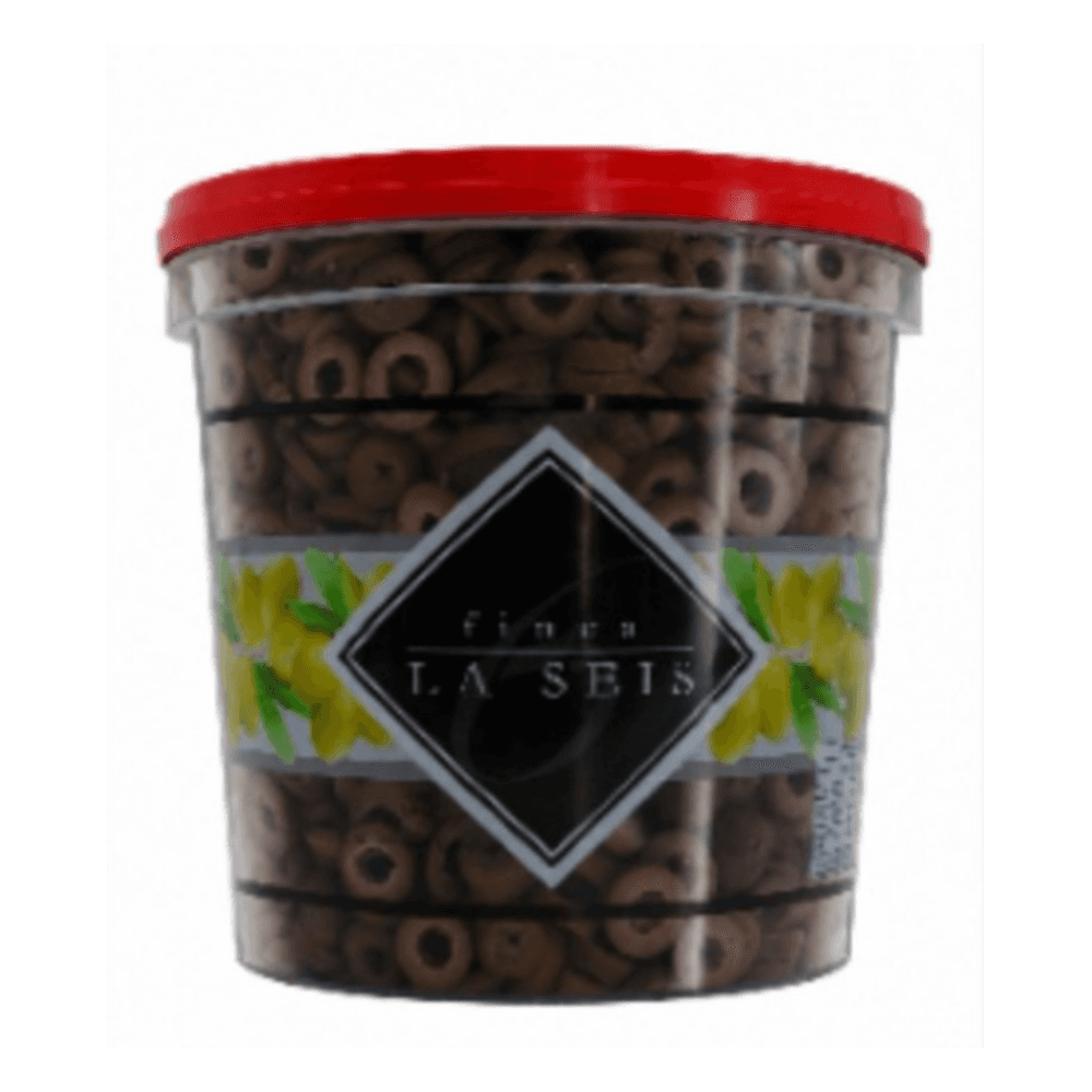 Balde de aceitunas negras en rodajas 4 kg — calibre 120/140